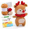 Deer Crochet Kit with Step-By-Step Video Tutorials, Crochet Hooks for Gift Home decor