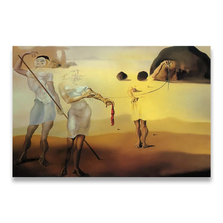 Salvador Dali Canvas Art Print Poster The Waves Book Sailboat Picture Canvas painting Diary of Discovery by Vladimir Kush