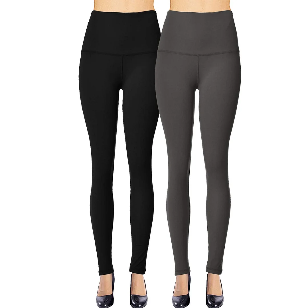 women's Collection Signature Leggings Solid Brushed Yoga Waistband Full Length