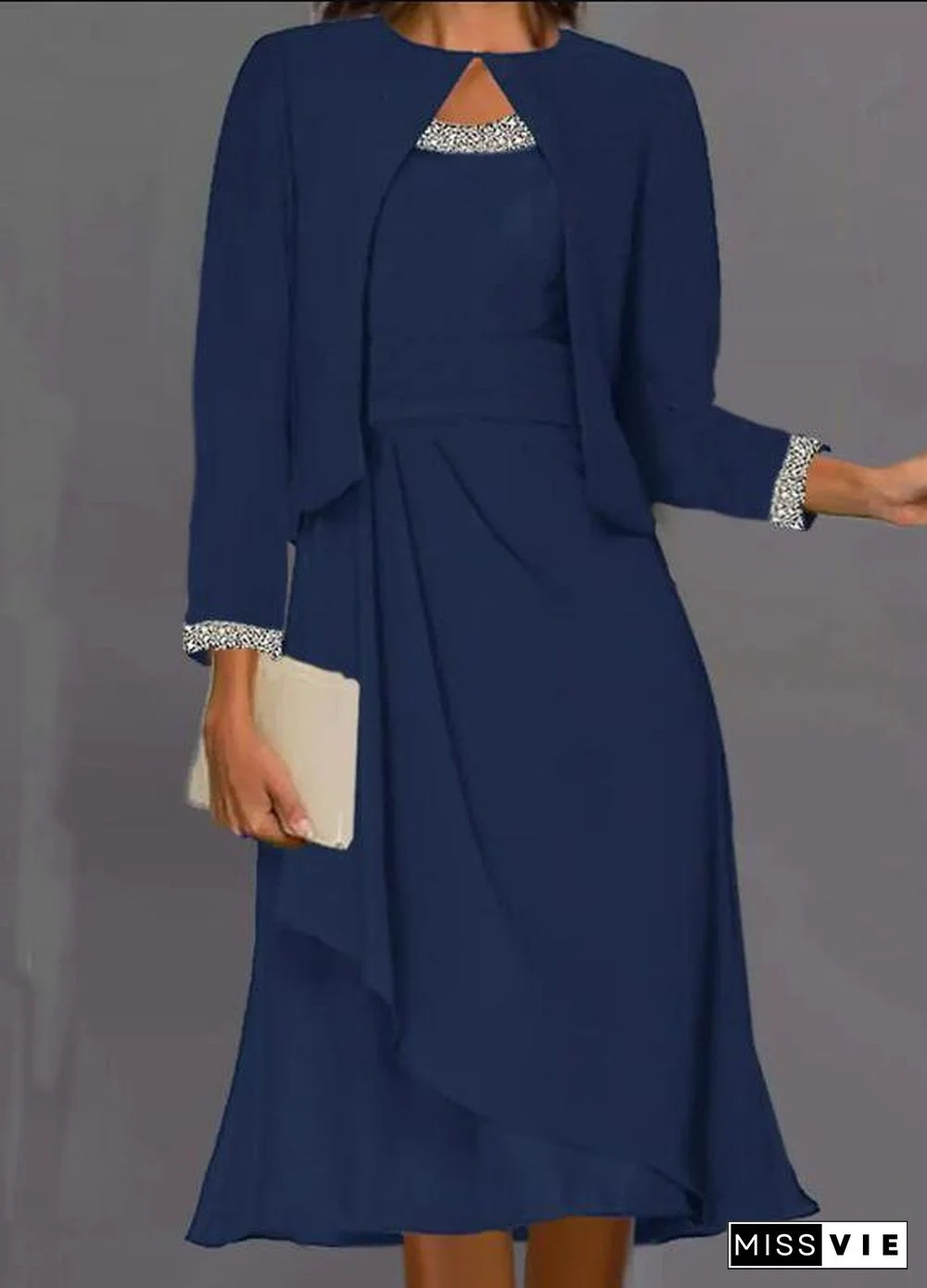 Casual Crew Neck Loose Dresses