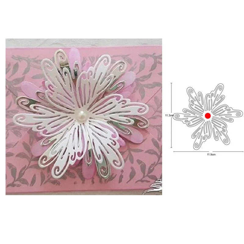 Christmas Flowers Metal Cutting Dies Stencils for Diy Scrapbooking dies Decor Cards Photo Embossing Die Cut Craft Dies New 2020