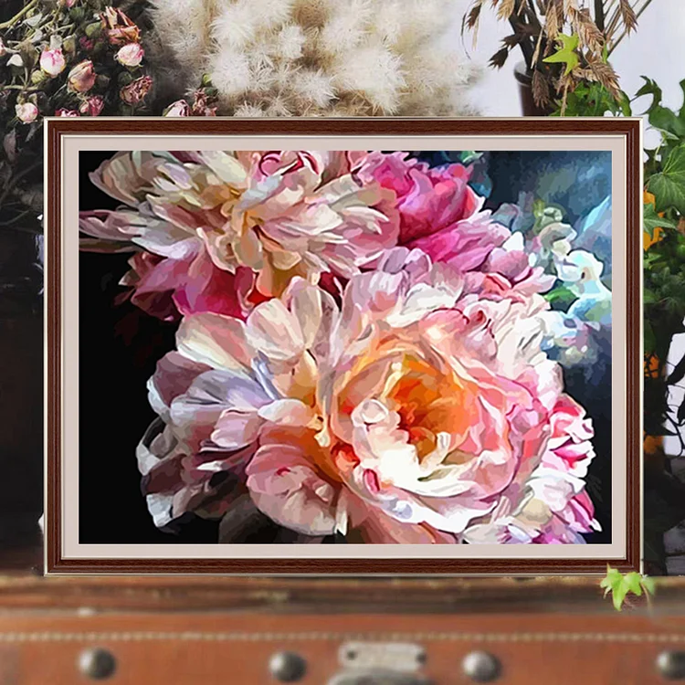 Oil Paint By Numbers - Flowers 40*30CM