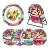 4PCS Diamond Painting Coasters Kit with Holder for Dining Tables (Cupcakes)
