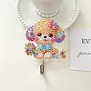 6pcs/set DIY Special-shaped Diamond Painting Wall-mounted Key Hook Kit (Flower Dog)