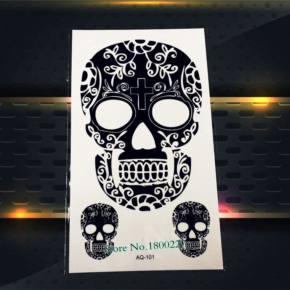 1PC Fashion Crystal Diamond Design Temporary Tattoo Sticker PAQ-003 Children Gifts Waterproof Tattoo Paste Black Navy Blue Tatto