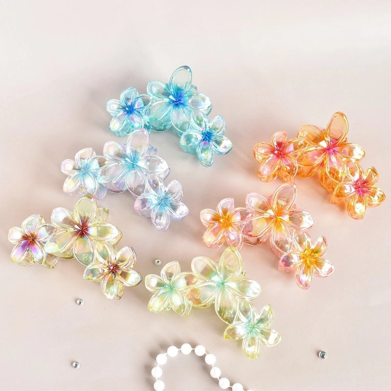Cute Women's Flower Plastic Hair Claws