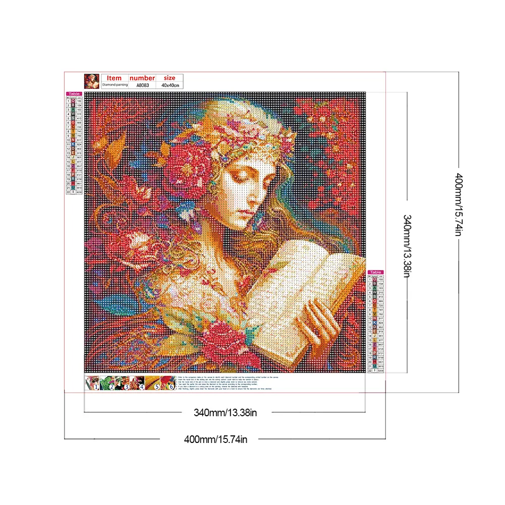 Full Round Diamond Painting 40*40cm - The Girl Who Sang For This