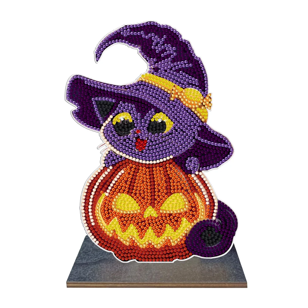 Desk Diamond Painting Wooden Ornament Halloween – Jules' Diamond Art