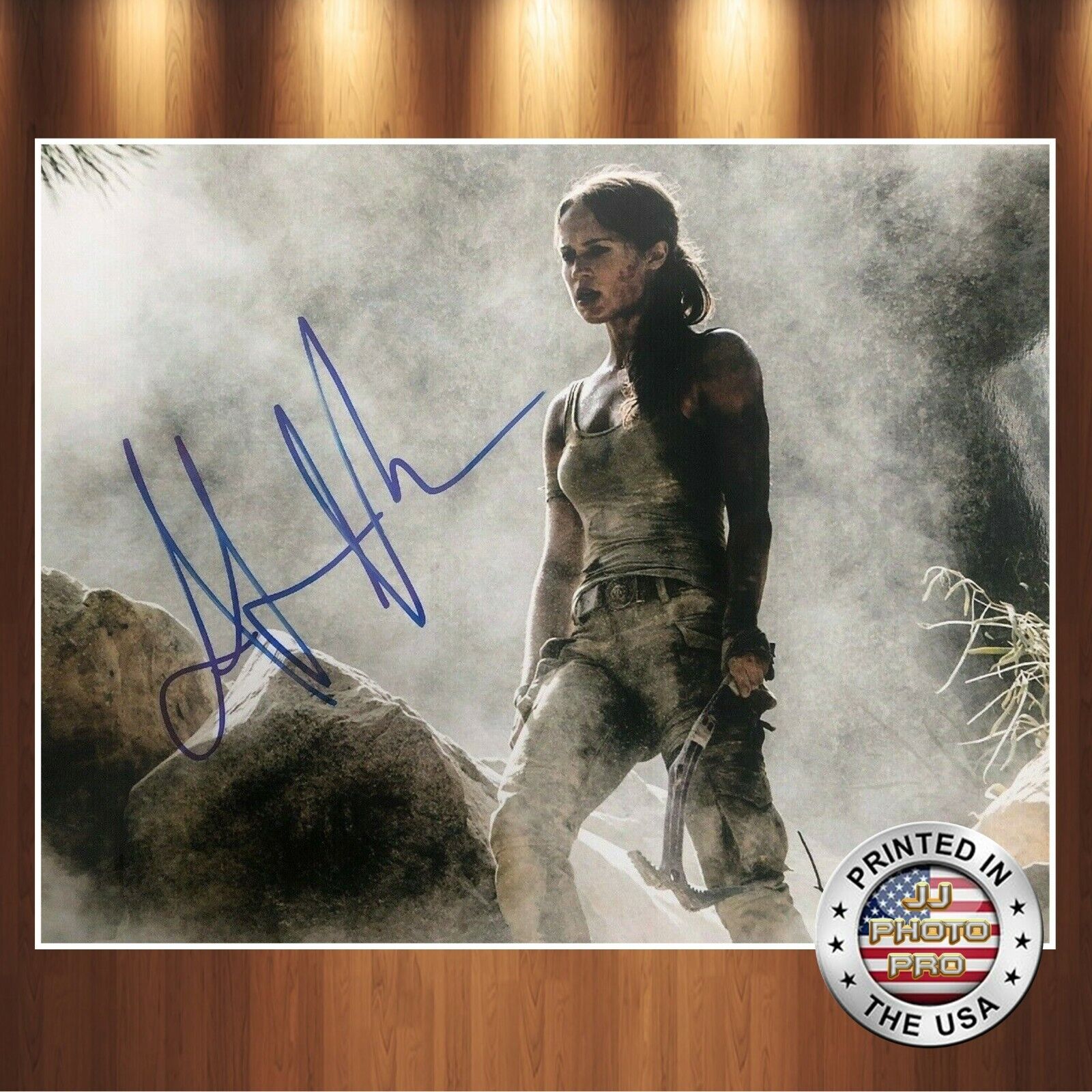 Alicia Vikander Autographed Signed 8x10 Photo Poster painting (Tomb Raider) REPRINT