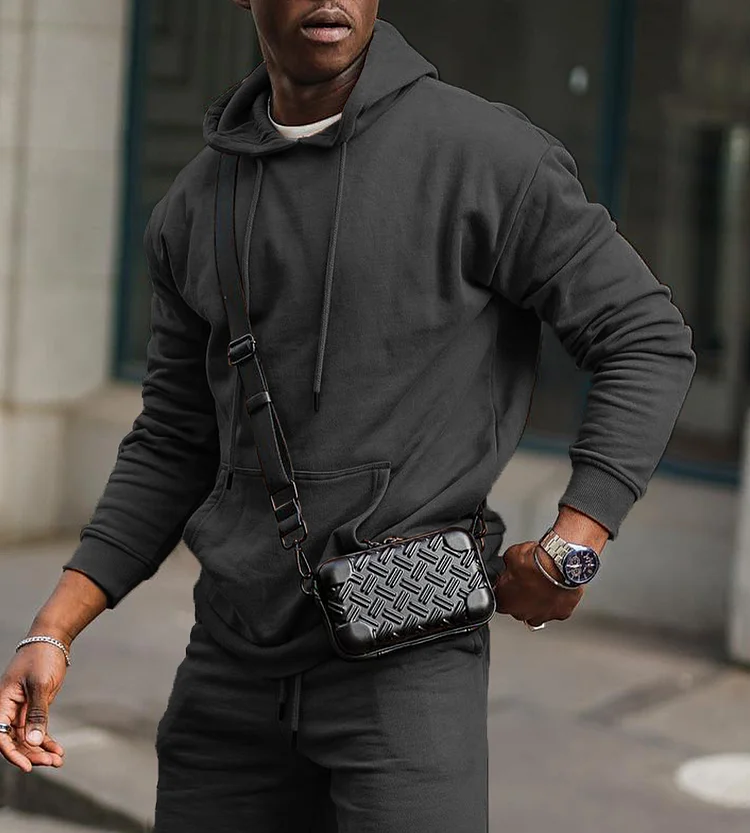 Solid Long Sleeve Hoodie