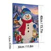 (30x40cm)DIY Pearl Painting Framed Snowman Handmade Pearl Material Art Kit Living Room Decor