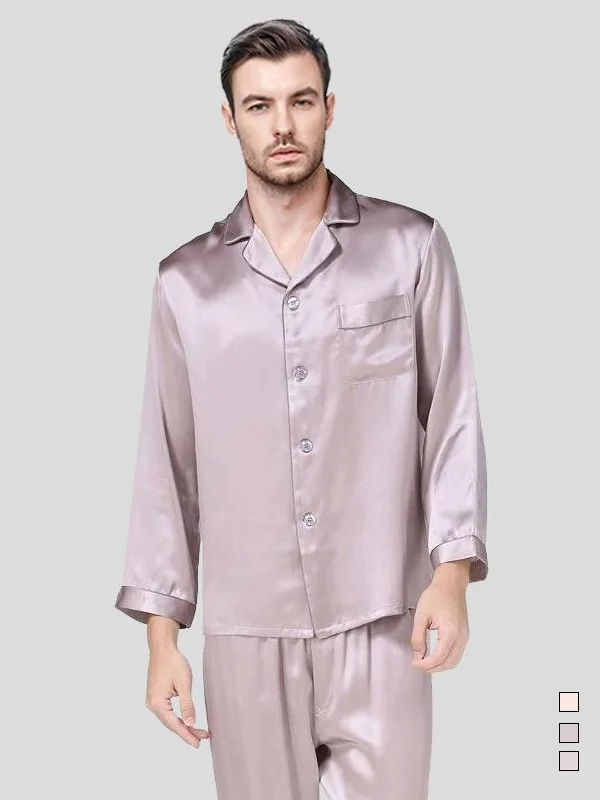 22 MOMME Pyjama en soie homme Violet girs 1