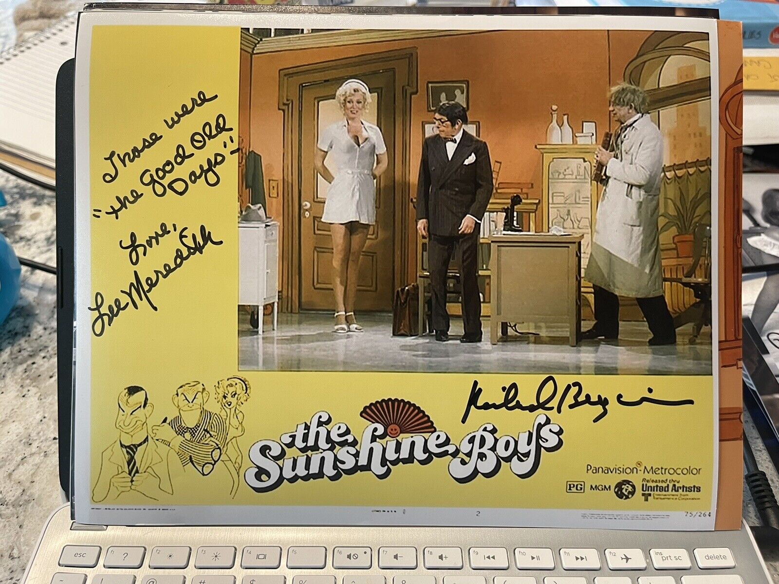 Sunshine Boys Lee Meredith And Richard Benjamin Signed 8x10 Photo Poster painting Beckett COA