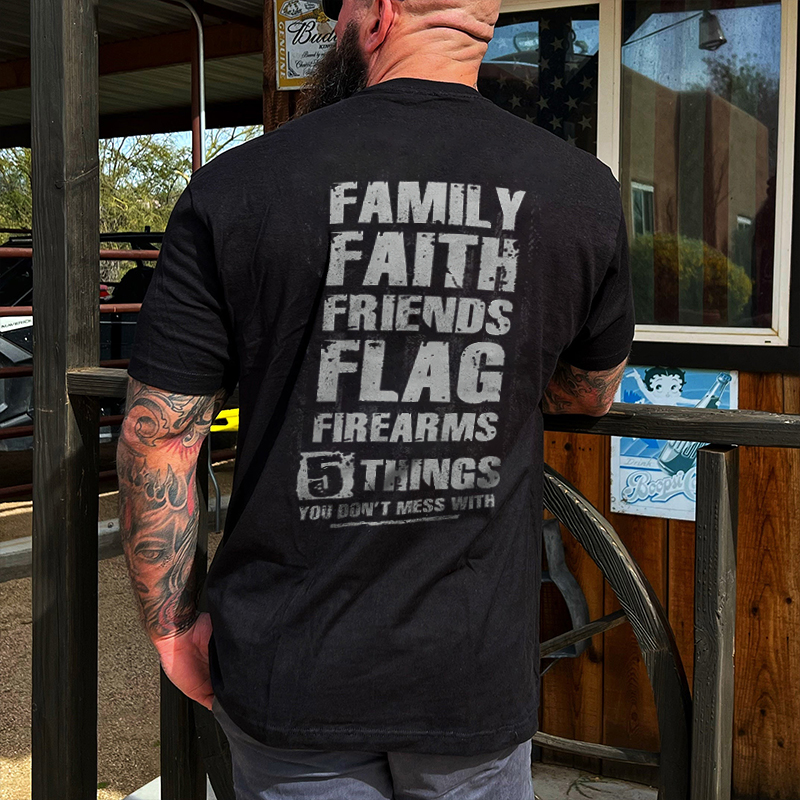 Family Faith Friends Flag T-shirt - Livereid