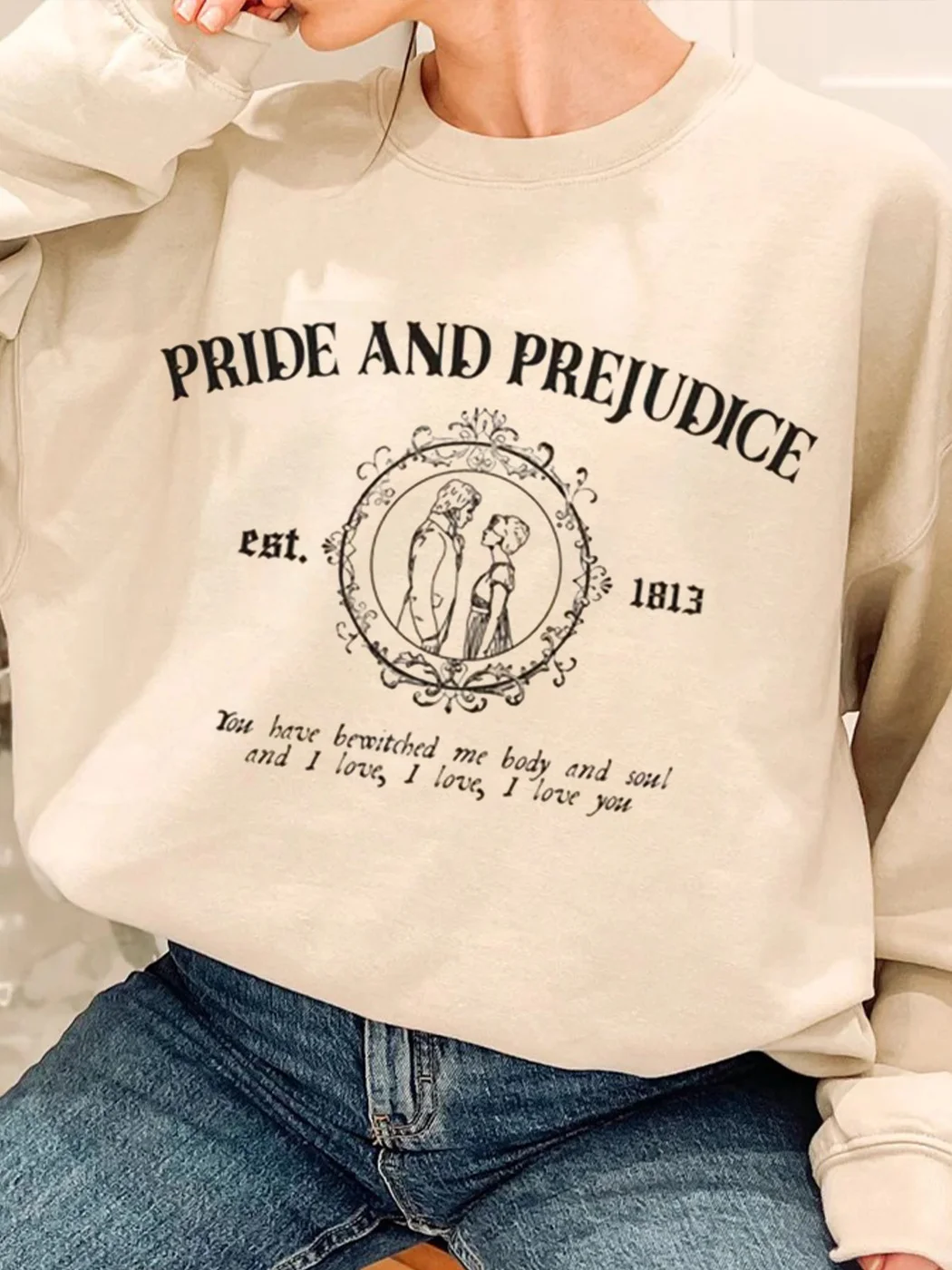 Pride And Prejudice Quotes Sweatshirt / DarkAcademias /Darkacademias