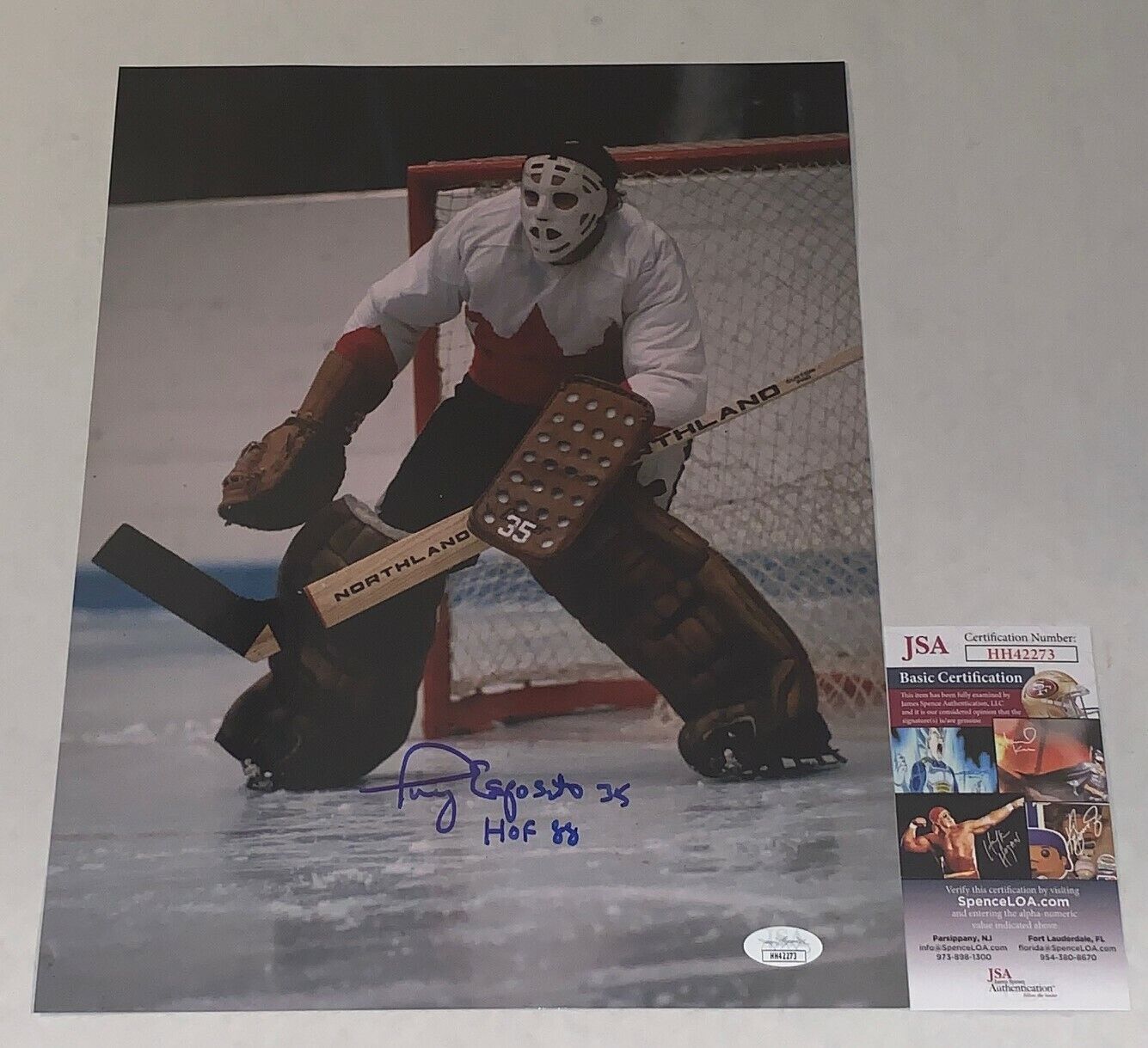 Tony Esposito Chicago Blackhawks signed Team Canada 11x14 Photo Poster painting autographed JSA