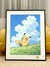 Pikachu On Grassland Decorative Painting - Pokemon - Xingkong Studio