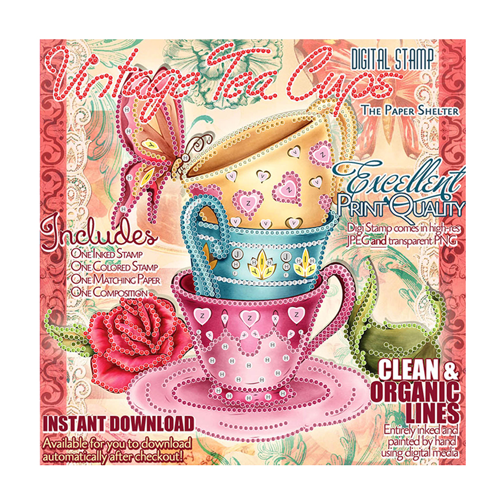 

40*40CM - Special Shaped Diamond Painting - Flower Cup, 501 Original