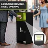 [US Local Warehouse] Commercial Outdoor Trash Can Decorative Trash Container with Lid for Park Garden