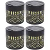 Solar Fence Lights Mandala Theme Waterproof Metal Solar Powered Deck Step Stair Lights for Garden Post Patio Decor Gifts for Women Mom