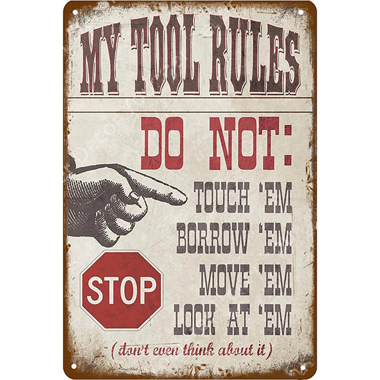 My Tool Rules - Vintage Tin Signs/Wooden Signs - 8*12Inch/12*16Inch