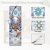 (US Local)Christmas Deer A5 Size Diamond Painting Notebook Set with 4Pcs Bookmark Gift