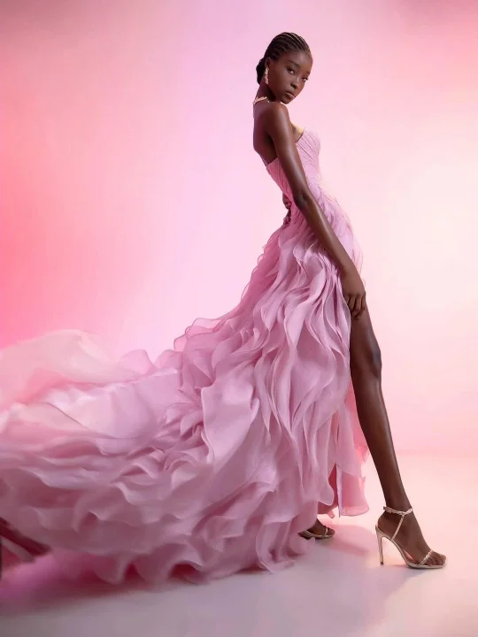 pink ballerina prom dress Metallic-Lace Bodice Short Homecoming Dress