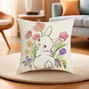 4pcs Easter Pillow Covers 45x45cm Pillowcase for Easter Decor Couch Sofa Bedroom