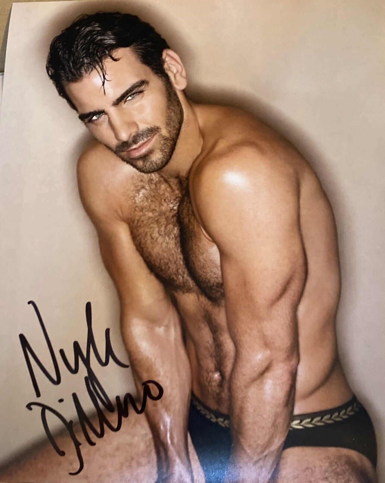 Nyle DiMarco signed Autographed 8x10 Photo Poster painting Sexy Male Model Shirtless