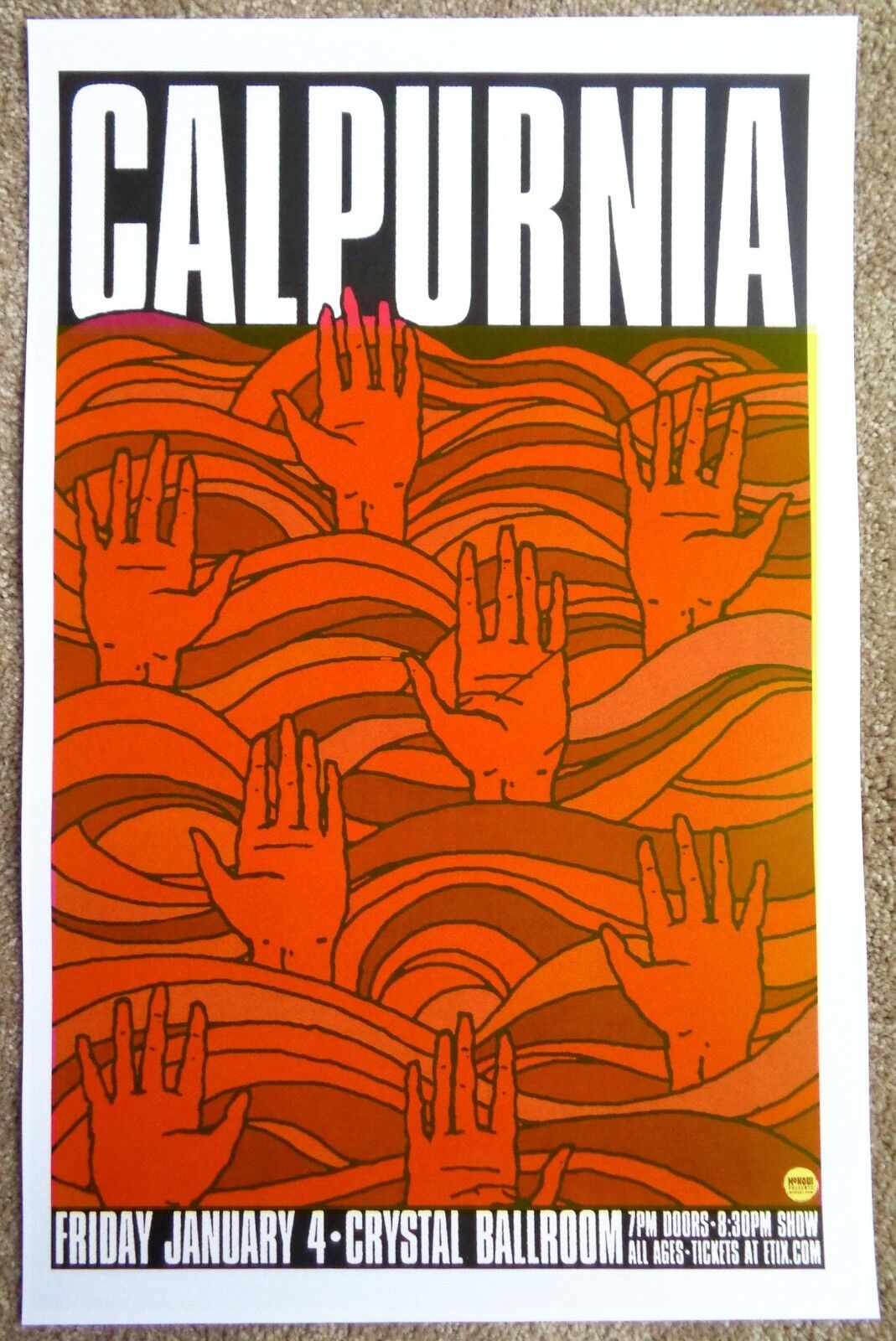 CALPURNIA 2019 Gig POSTER Portland Oregon Concert