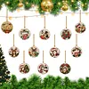 DIY Wooden Diamond Painting Christmas Ornaments Kit 12Pcs Resin Gem Holiday