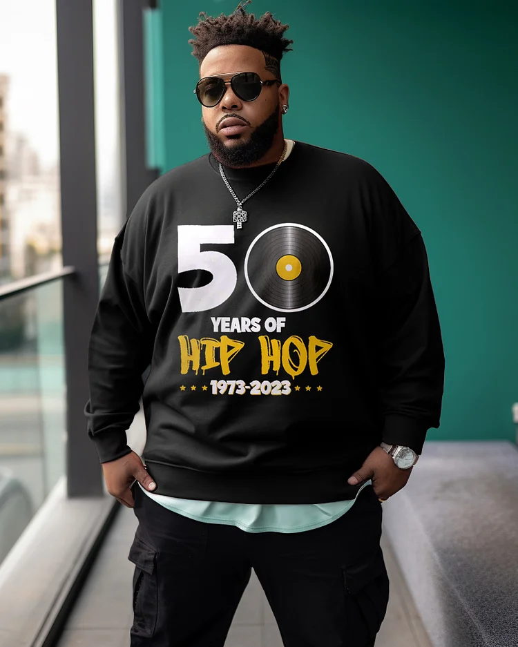 Men's Plus Size 50 Years of Hip Hop Sweatshirt