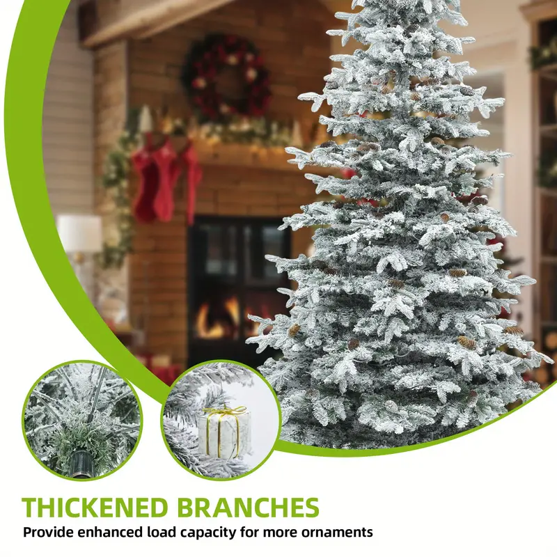 1   9ft pre lit         christmas   pre decorated   1818     820 led   and 80  cones for   and     details 1