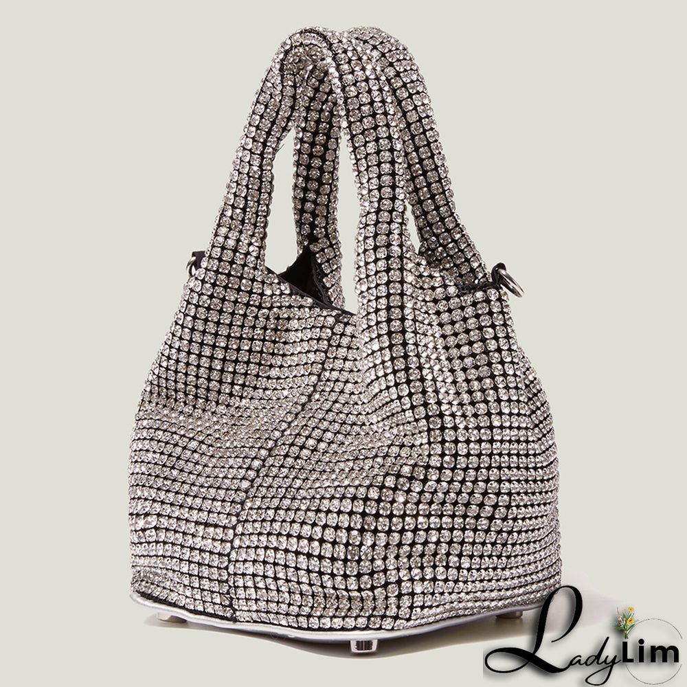 dinner rhinestone bag one-shoulder oblique bag fashion trend pillow full diamond bag diamond armpit bag