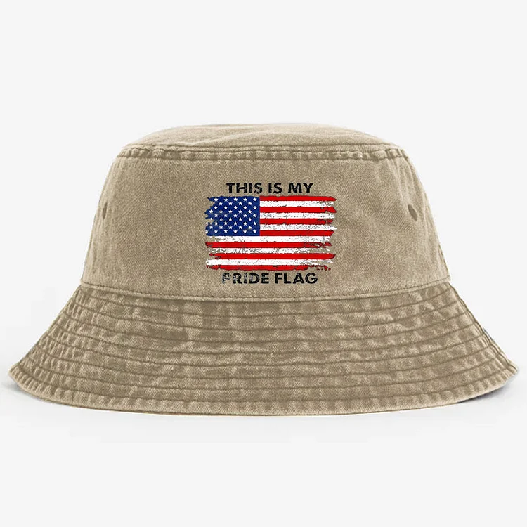 This Is My Pride Flag USA Flag Print Bucket Hat
