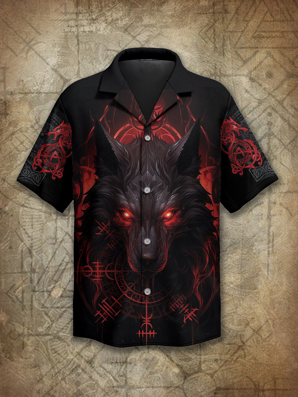 Viking Berserk Wolf Totem Spirit Power Heritage Hawaiian Shirt / Rvogue / Rvogue