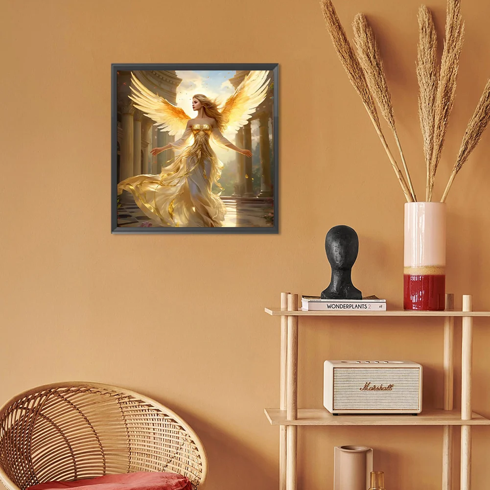 Diamond Painting - Full Round Drill - Angel Woman(Canvas|30*30cm)