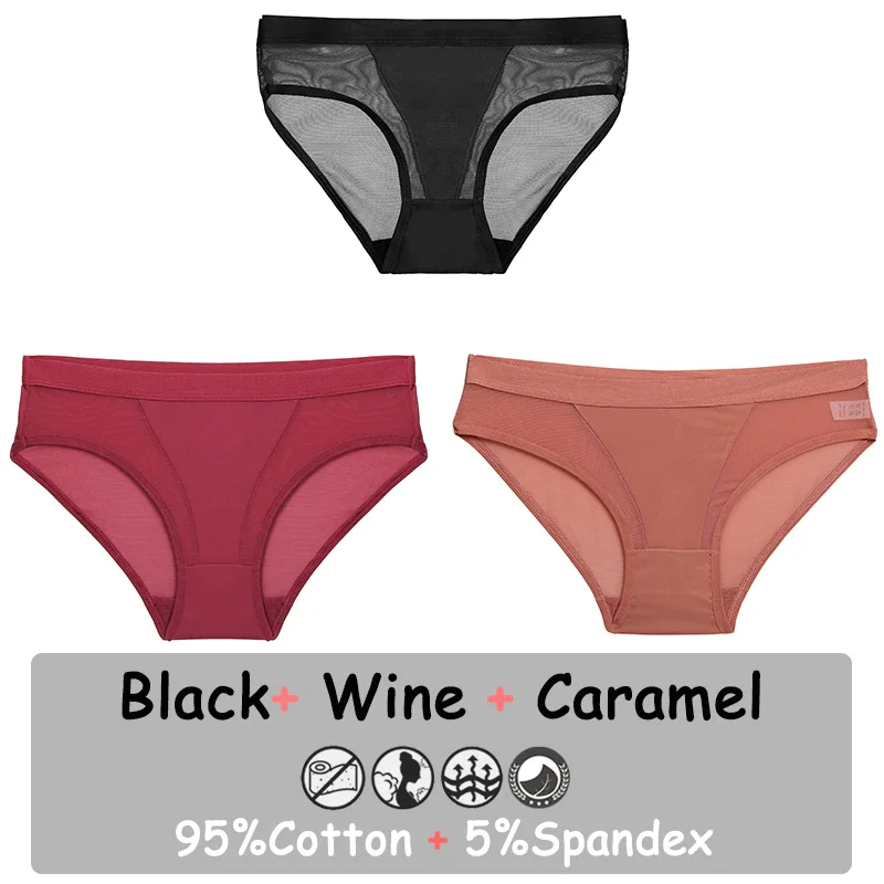 Billionm Seamless Panties Sexy Lingerie Mesh Female Underwear See-Through Underpants Low-Waist Briefs Girls Intimate Pantys