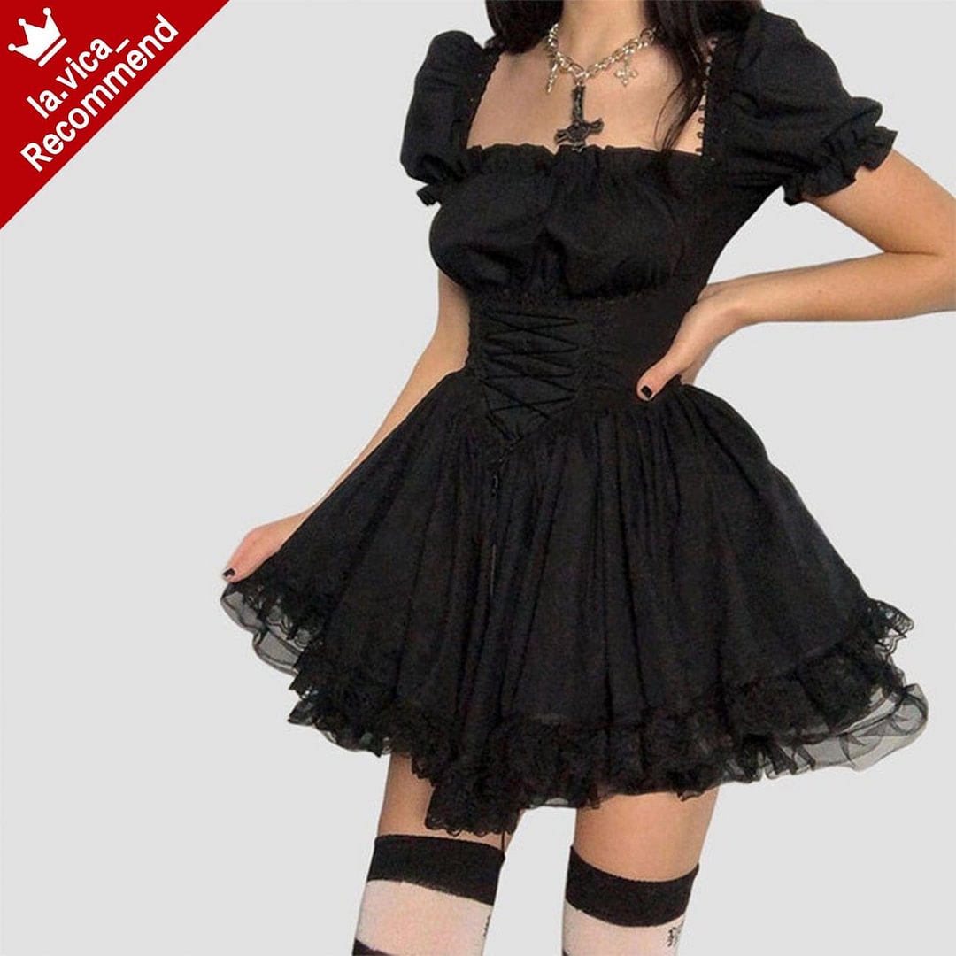 Lovely and Sweet "Puff Sleeve" Lace Dress