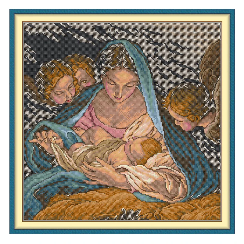 トップス soorploom cross stitch 14CT Stamped Cross Stitch Baby (32*29cm)