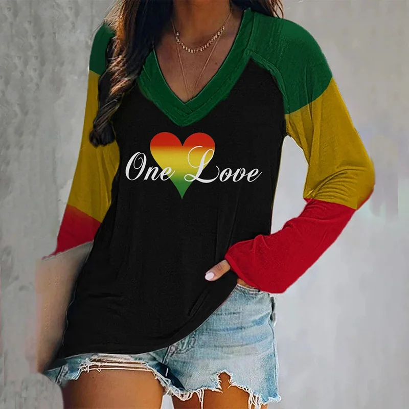 One Love Raggae Music Long-Sleeve T-Shirt