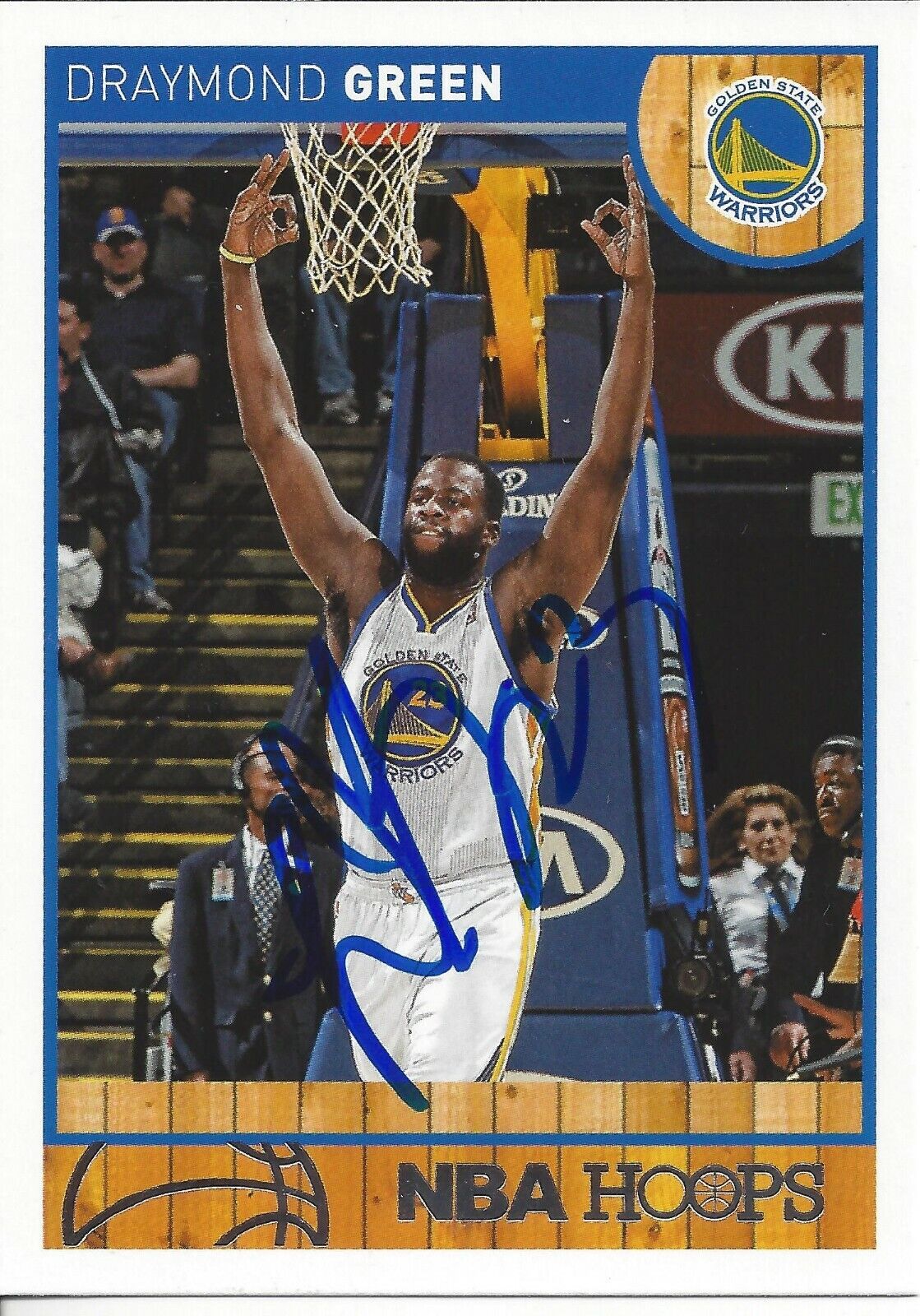 Draymond Green Autographed 2013-14 Hoops Golden State Warriors B230