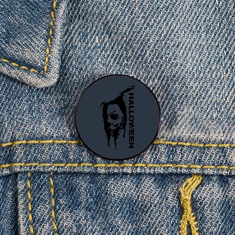 Retro Pin Human Metal Printing Unisex Brooches