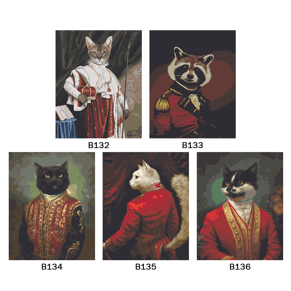 

40*50CM - Paint By Numbers - Knight Animal, 04, 501 Original