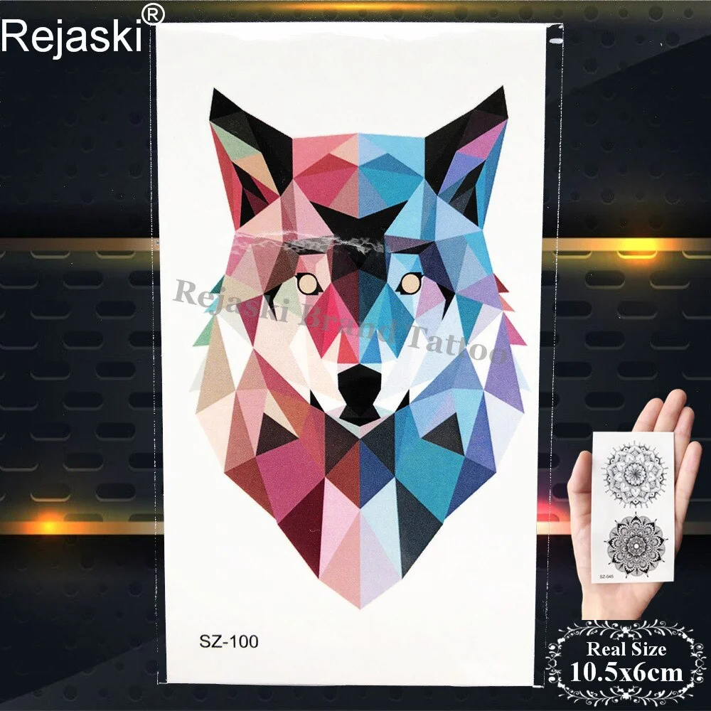 Labrador Dog Temporary Tattoo Stickers Women Body Arm Leaf Black Fake Tatoo Men Kids Waterproof 3D Tattoo Golden Retriever