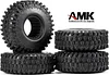 AMK 4pcs RC Tires 2.2inch RC Rubber Tyre Set Wheel Tires for 1/10 RC Crawler TRX4 Axial SCX10 III AXI03007 D90 TF2 MST Tamiya Redcat Gen 8 Gen 7 Tires