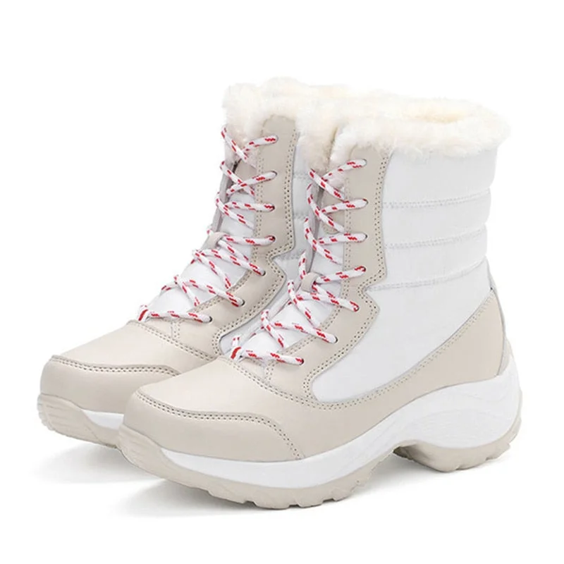 Winter Shoes Women Boots Plus Size 42 Waterproof Platform Boots For Women Snow Boots Women Winter 2019 Botas Mujer Black White