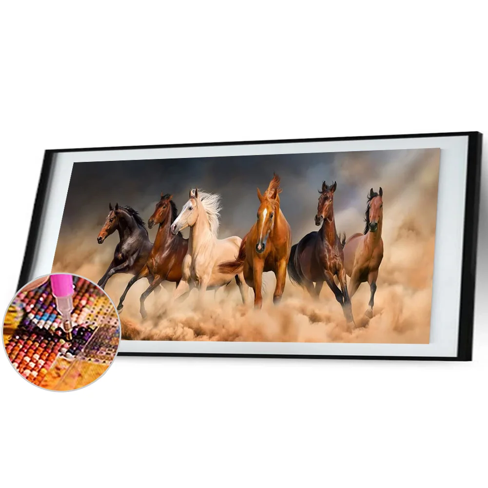 Diamond Painting - Full Round Drill - Horse(80*30cm)