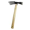 Mini Hoe and Cultivator with Wooden Handle Dual-purpose Hoe Garden Rake Tool