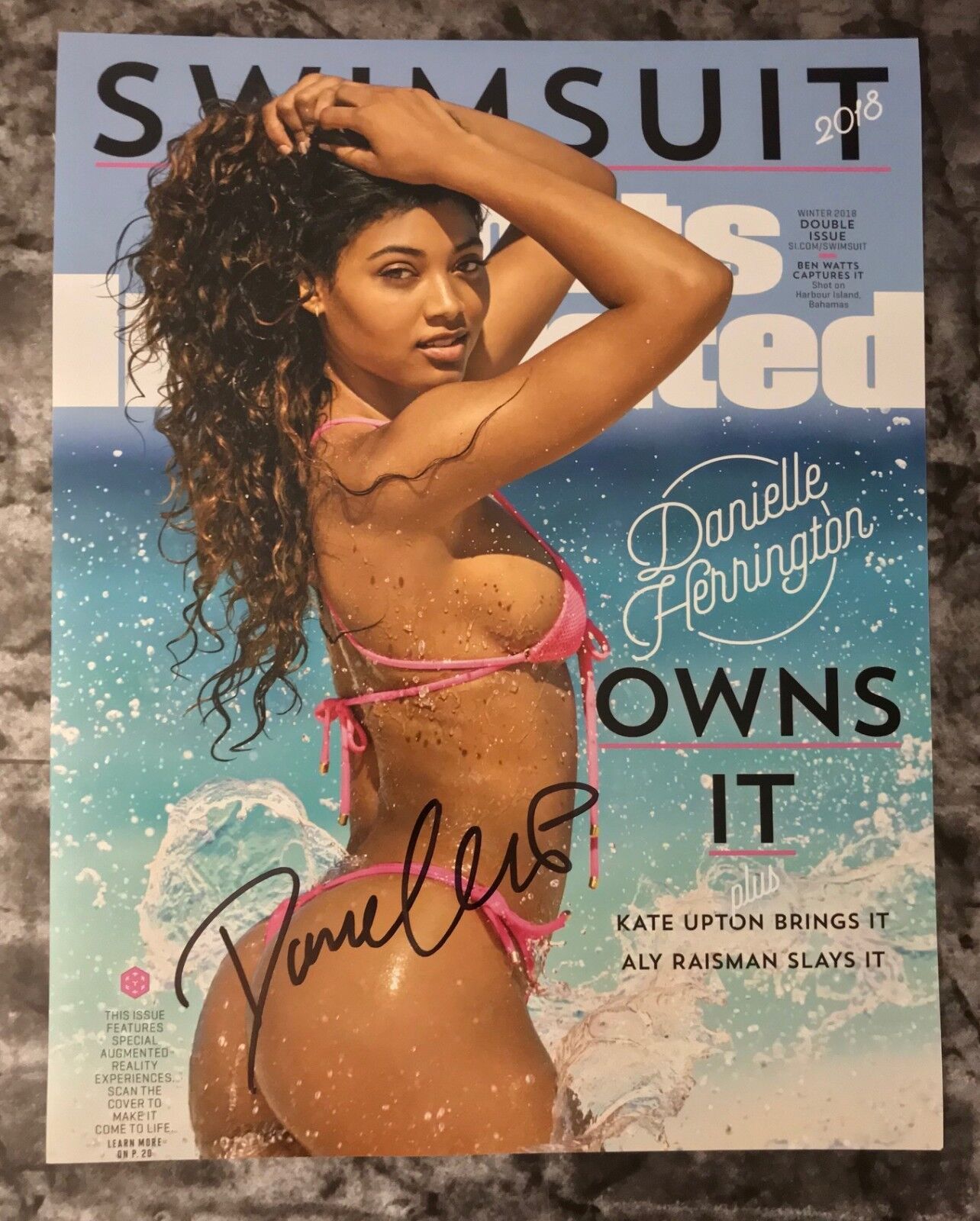 GFA Sports Illustrated Model * DANIELLE HERRINGTON * Signed 11x14 Photo Poster painting MH1 COA